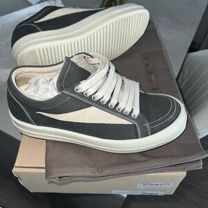 Rick Owen’s DRKSHDW Grey Vintage Sneakers. Size 39.5. Original box and dust bag
